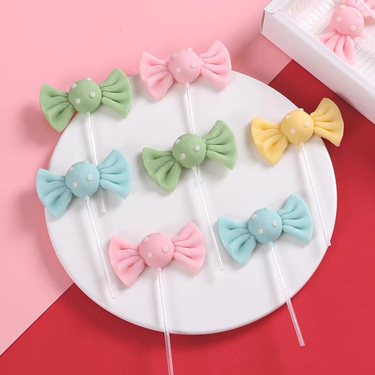 Kuuguu 3 Pcs Lollipop Fondant Molds,Candy Shape Cake Decorating Molds For Baking Cupcake Toppers,Forpudding,Pan Muffin,Impressio