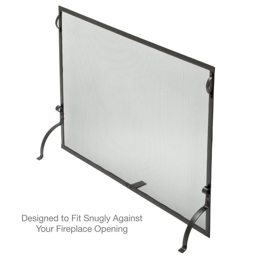 Uniflame, S-1127, Medium Wrought Iron Spark Guard Fireplace Screen