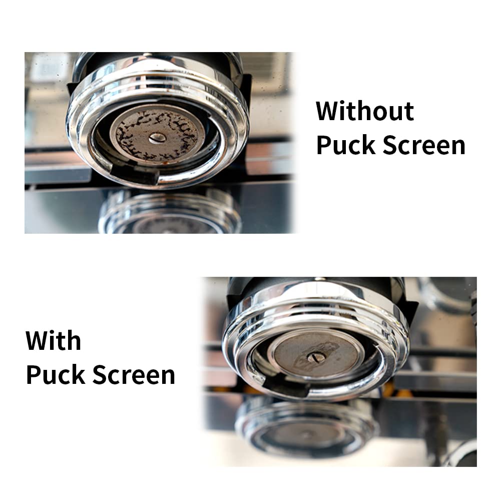Watchget 51/53/58.35Mm Espresso Puck Screen, 1Mm Thickness 150M Reusable Stainless Steel Fine Coffee Filter Mesh (58.35Mm(1Mm Th