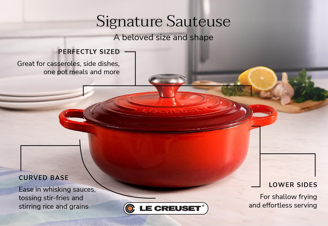 Le Creuset Enameled Cast Iron Signature Sauteuse Oven, 3.5 Qt., Marseille