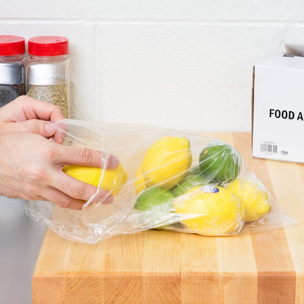 Ryhampaper Food Storage Bags, 10 Roll 12 X 16 Plastic Produce Bag On Roll Fruits, Vegetable, Bread, Food Storage Clear Bags, 350