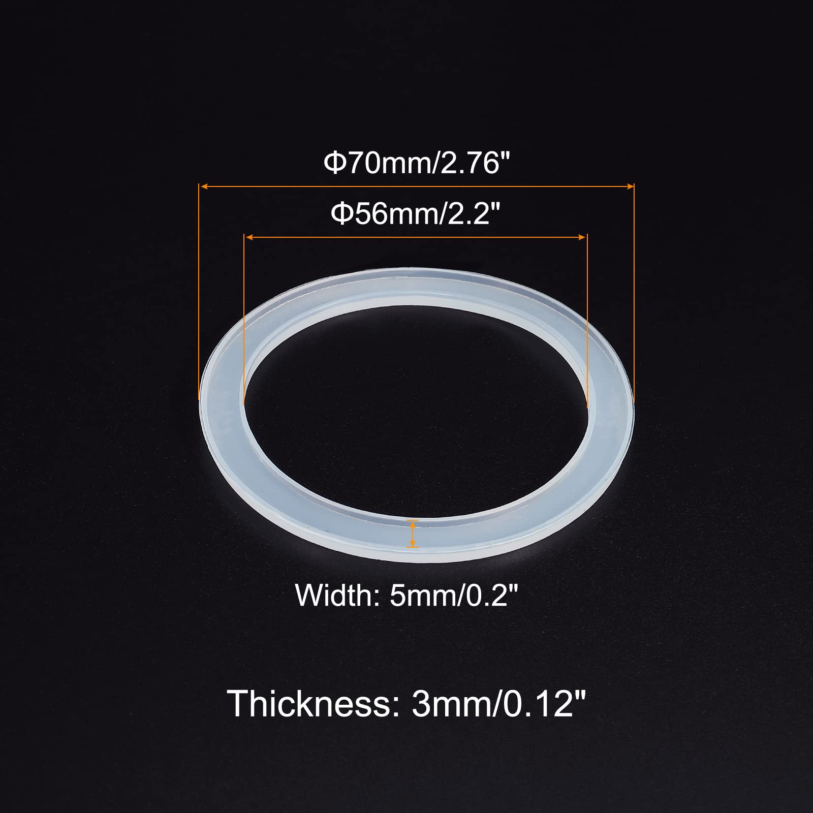 Patikil 70Mm Regular Mouth Silicone Sealing Rings, 20 Pack Reusable Leak-Proof Gaskets For Mason Jar Lids, Translucent
