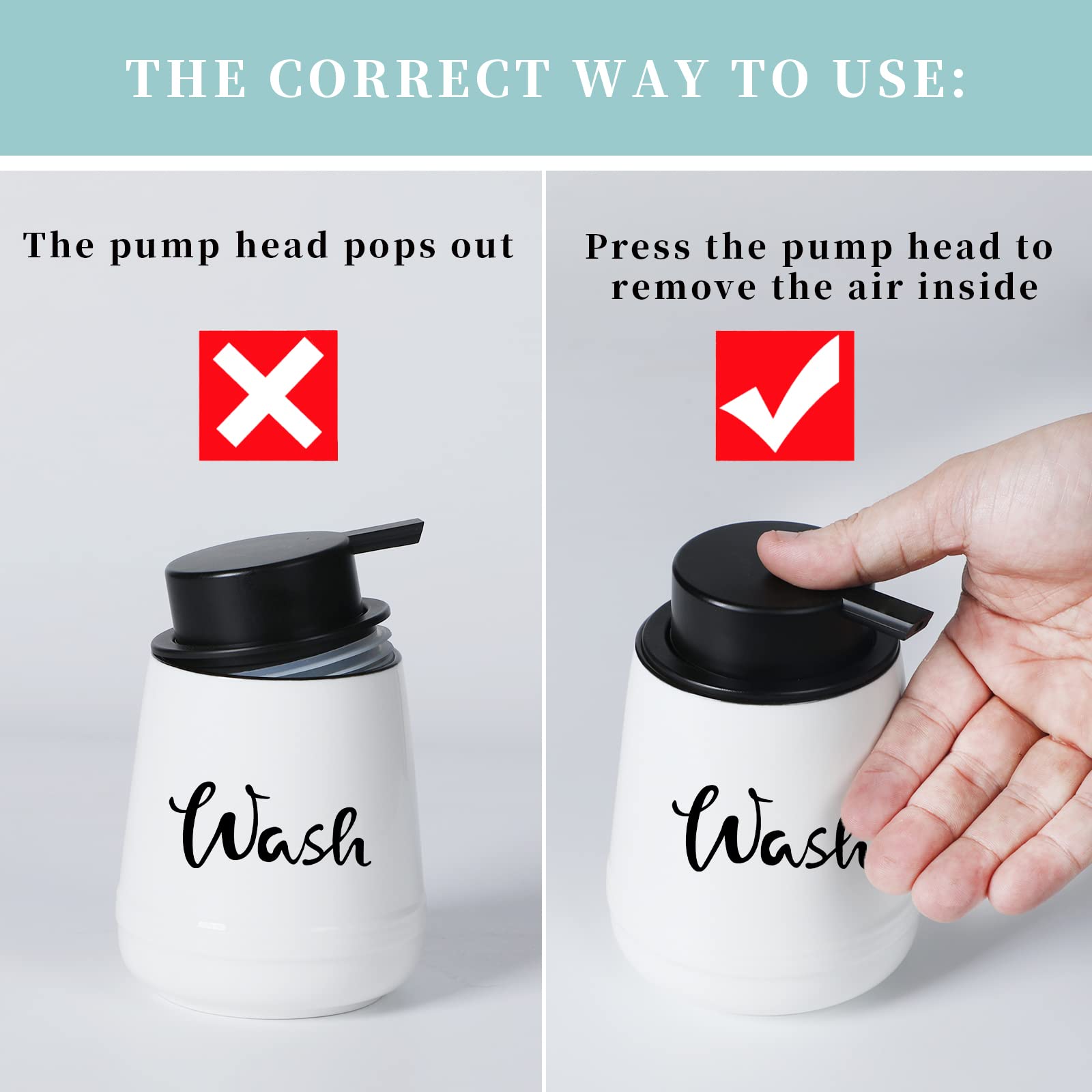 Leetoyi Bathroom Countertop Dispensers Modern Ceramic Soap Lotion Dispenser Bottles, Hand Soap Dispenser For Bathroom, Dish Soap