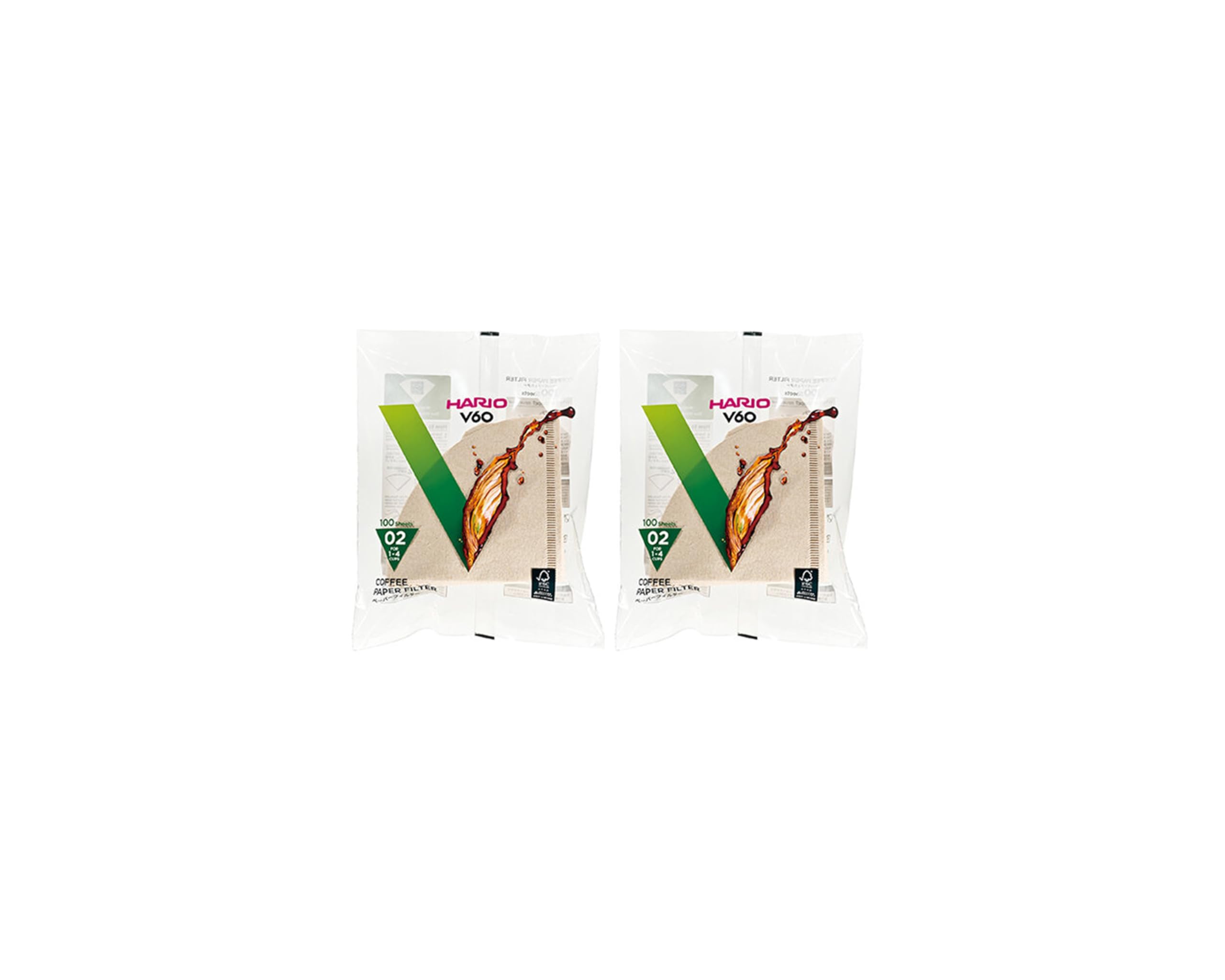 Hario V60 Paper coffee Filters  Size 02  Natural  200 count