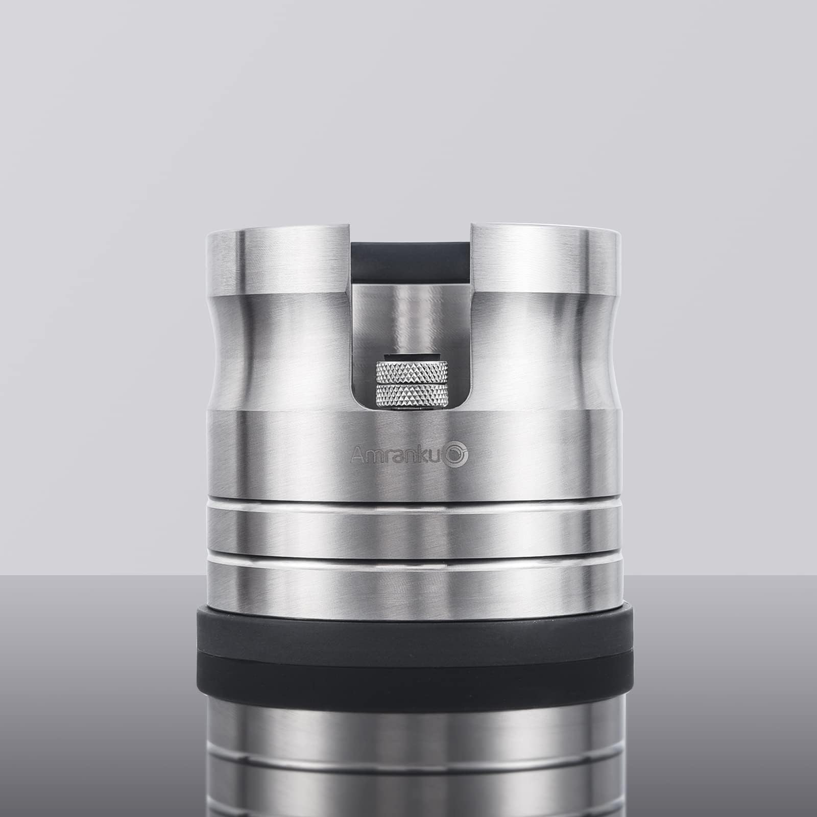 Amrankuo Portafilter Holder - Espresso Tamping Station Crafted From Solid 304 Stainless Steel For Most 58Mm Portafilters With Ad