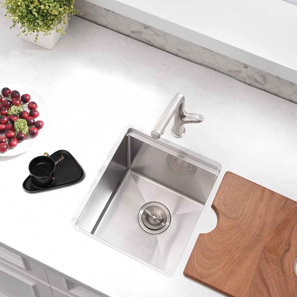 12 Inch Undermount Bar Sink Workstation, Boomhoze 12 X 15 Stainless Steel Kitchen Bar Sink Wet Bar Prep Sink Single Bowl 16 Gaug