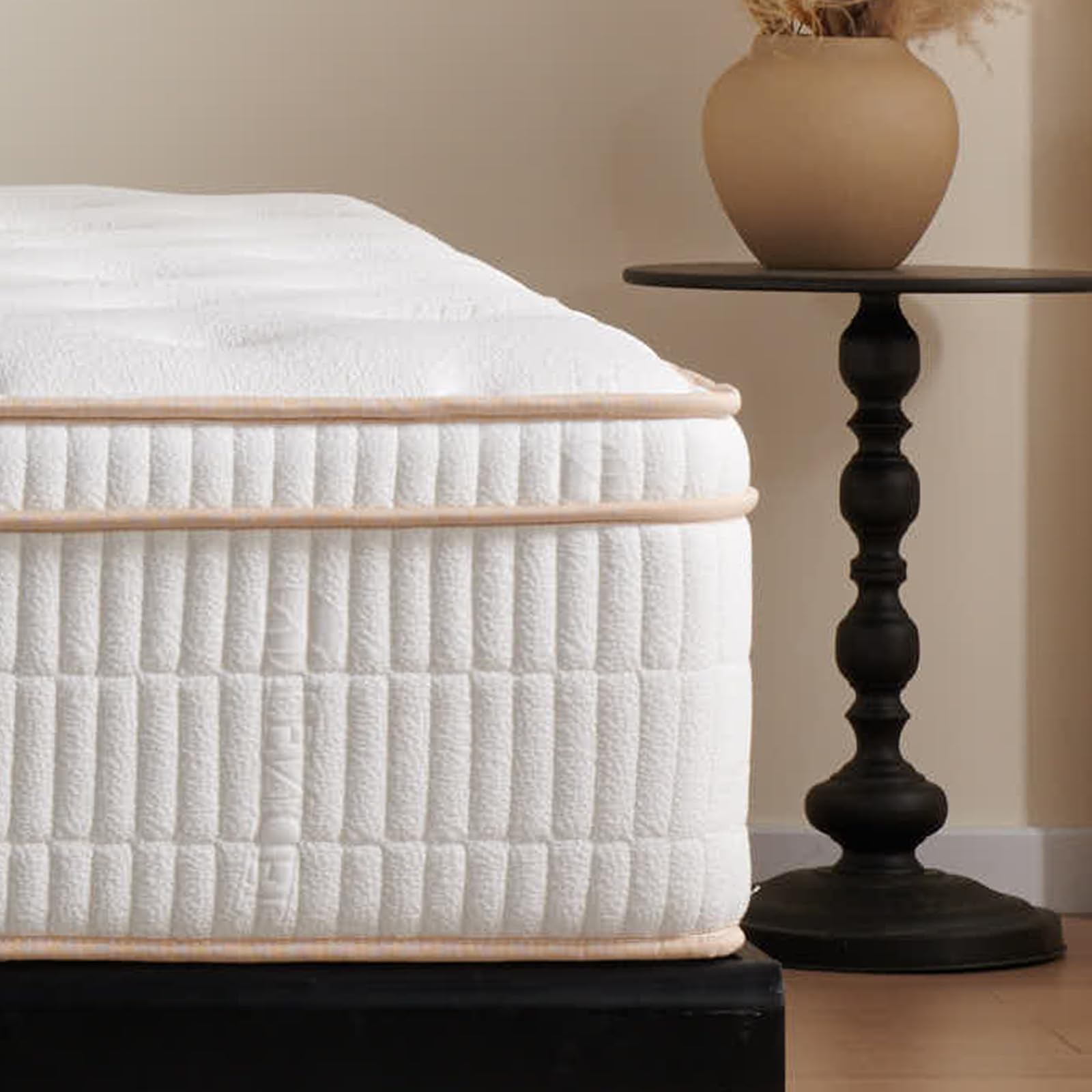 HIRELIX 10 Inch Twin Hybrid Mattress, Firm with Memory Foam and Individually Wrapped Pocket Coils, Fiberglass-Free, CertiPUR-US 