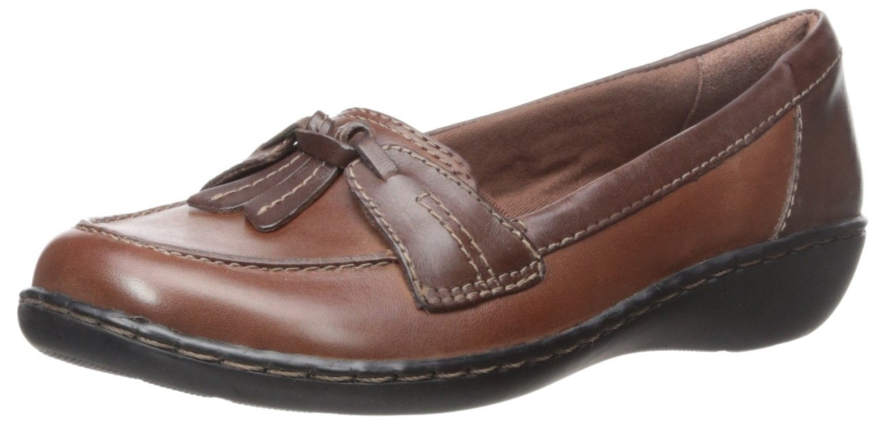 Clarks Womens Ashland Bubble Slip-On Loafer, Brown Multi, 85 N Us