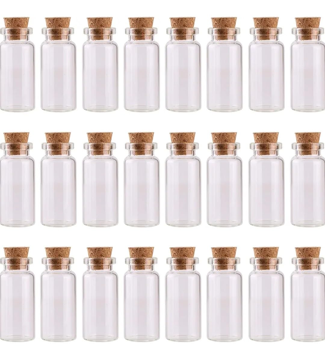 Vrb Dec Tm Mini/Tiny Glass Jars With Wood Cork Stoppers,Wishing/Message Bottle For Decorations Lovely Small Wish Bottle Tiny Cle