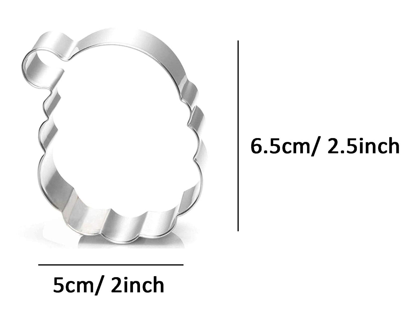 Wjsyshop Santa Claus Face Cookie Cutter Stainless Steel