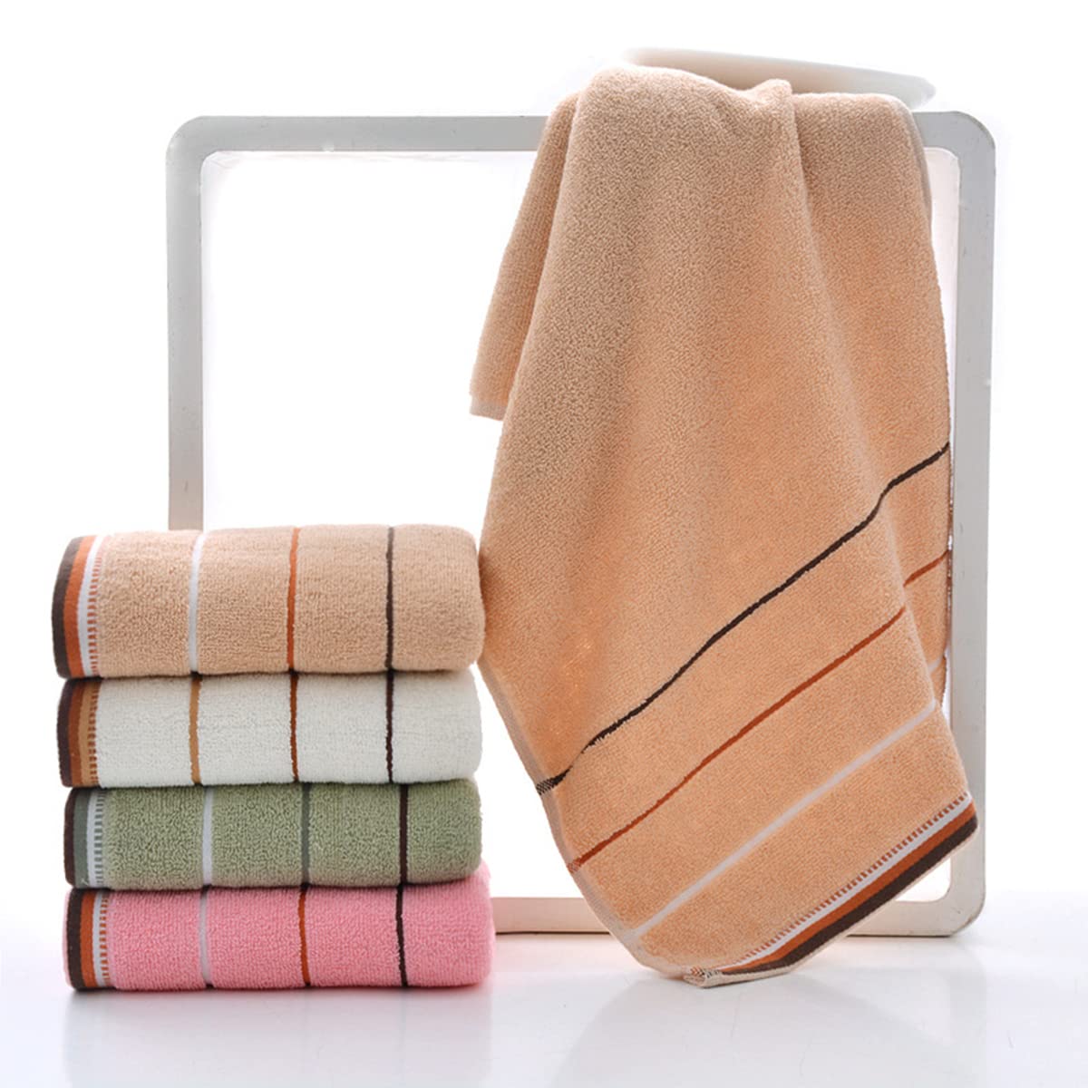 QRITY 100% Cotton Hand Towels Bath Towels Set (4 Packs  35x 75CM)- Multi Color Towels with High Absorbency (Variety)  Multipurpose Use fit for Bath  Hand  Face  Gym or Spa