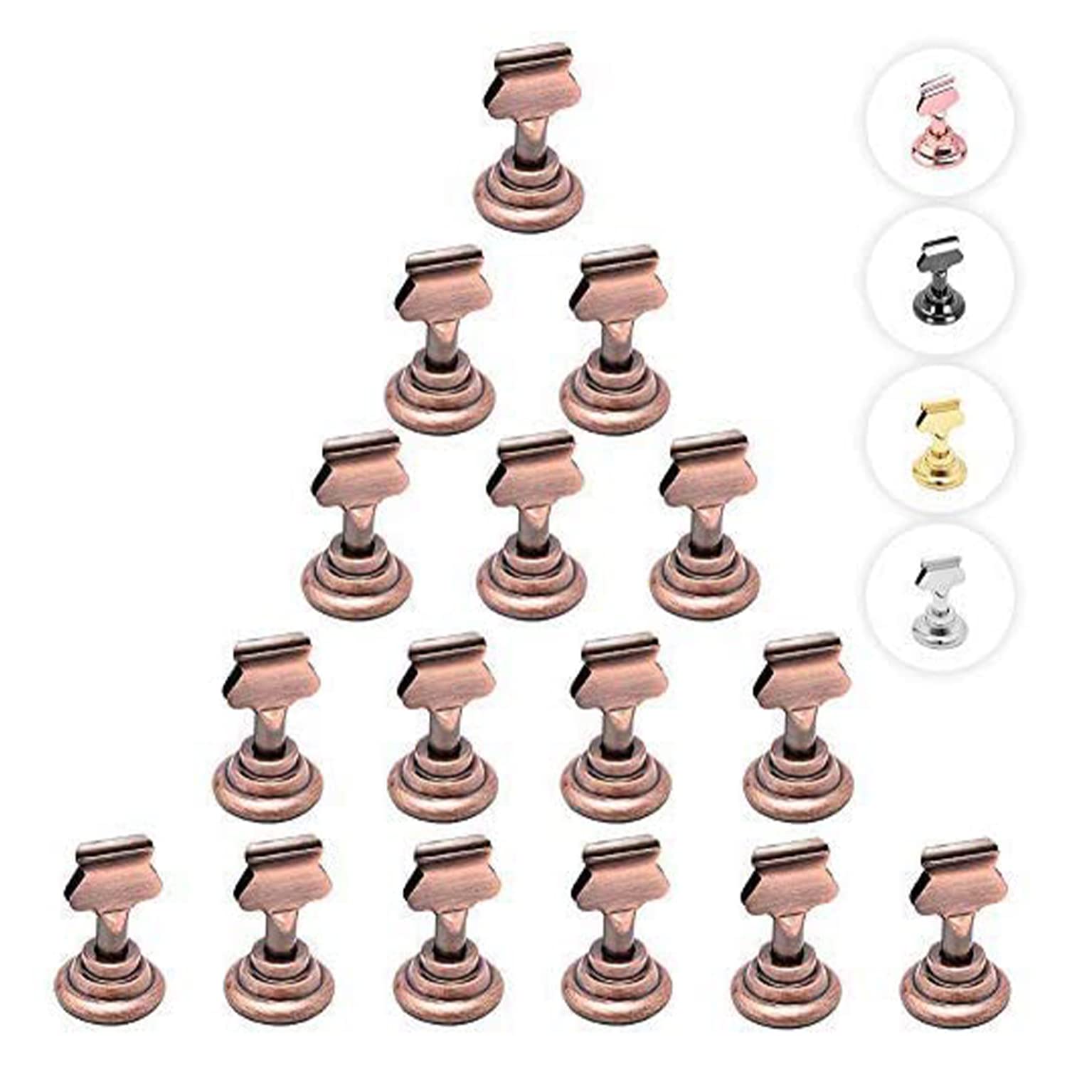 Urban Deco 16Pk Table Number Holders Place Card Holders 1.7 Inch Table Card Holders Steel Card Holders For Photos, Food Signs, M