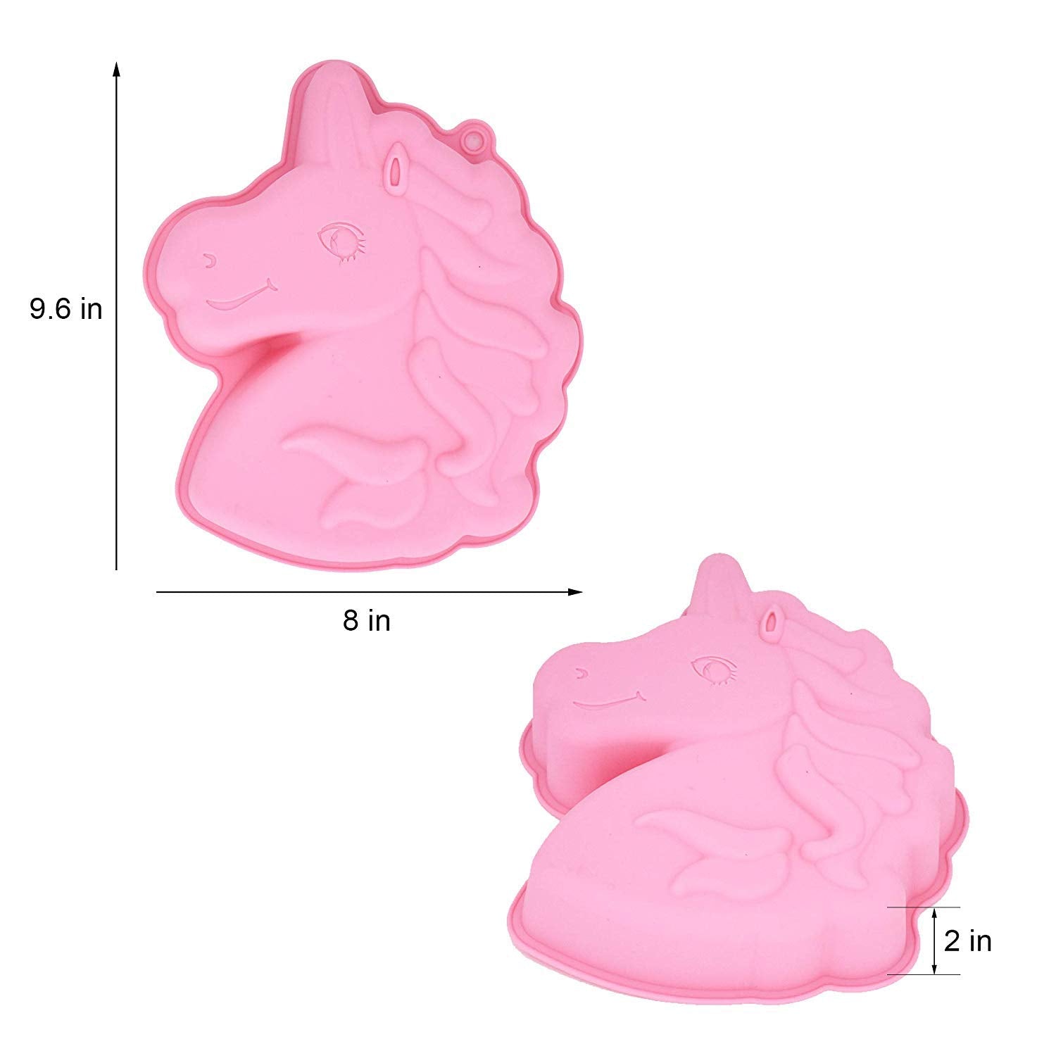 Moldfun Unicorn Cake Pan, Pony Horse Head Silicone Baking Tray Mold For Girls Unicorn Birthday Party Bakeware Supplies Utensils