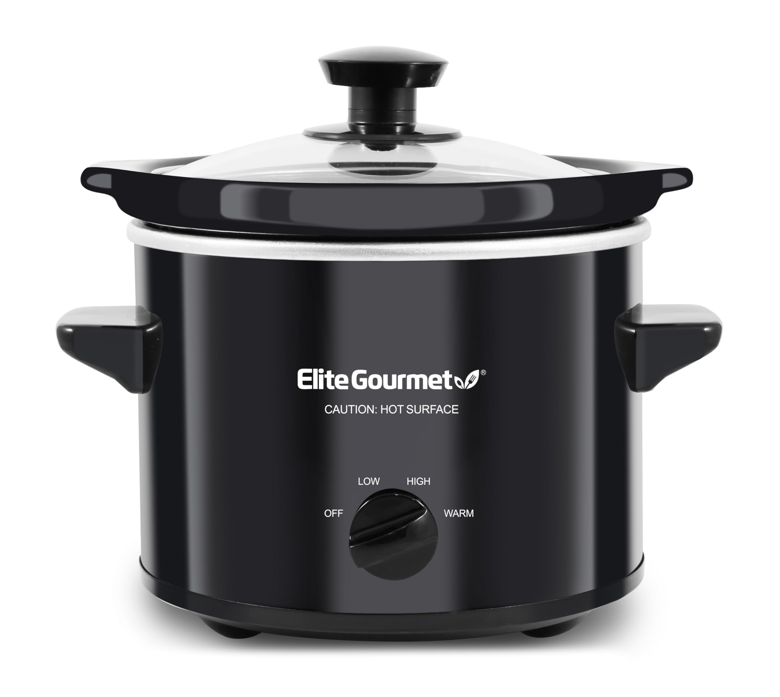 Elite Gourmet Mst239X Electric Round Slow Cooker, Adjustable Temp, Entrees, Sauces, Stews & Dips, Dishwasher Safe Glass Lid & Cr