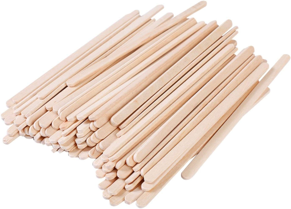 Gmark 5.5'' Premium Wood Stirrer 2.3Mm Thick 200 Pc - Wood Coffee Stir Sticks For Tea Beverage, Corn Dog Stick Craft Stick 200/B