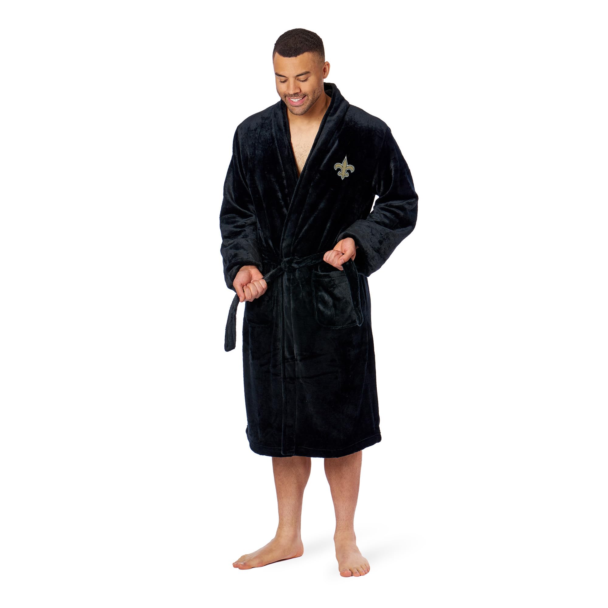 Northwest Nfl New Orleans Saints Unisexadult Silk Touch Bath Robe, Large/Xlarge, Team Colors, One Size