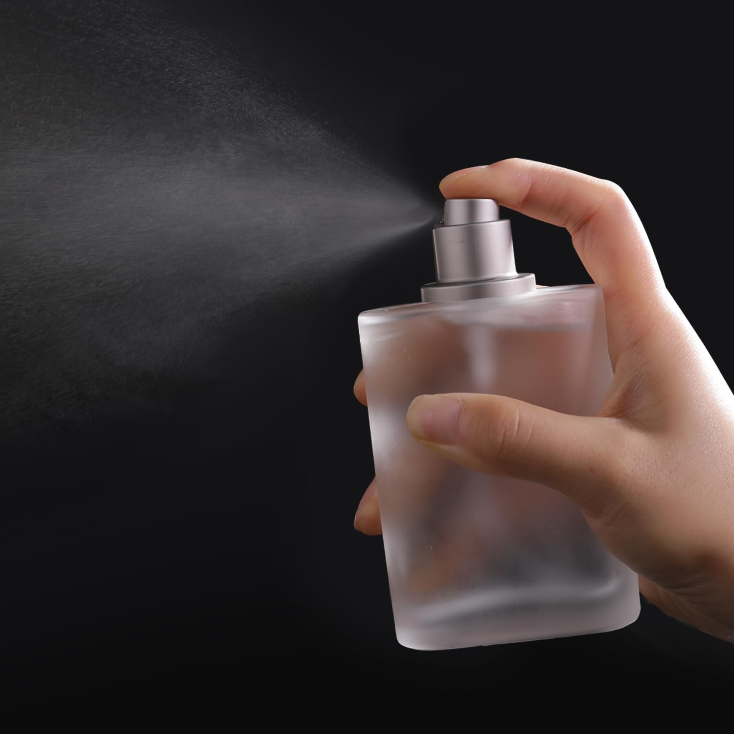 Yerpkefey 100Ml/3.4 Oz Frosted Glass Spray Bottle Perfume Atomizer,Refillable Perfume Spray Bottle Perfume Bottles Empty With 3
