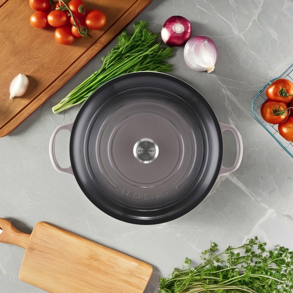 Le Creuset Enameled Cast Iron Signature Round Dutch Oven, 13.25 Qt., Oyster