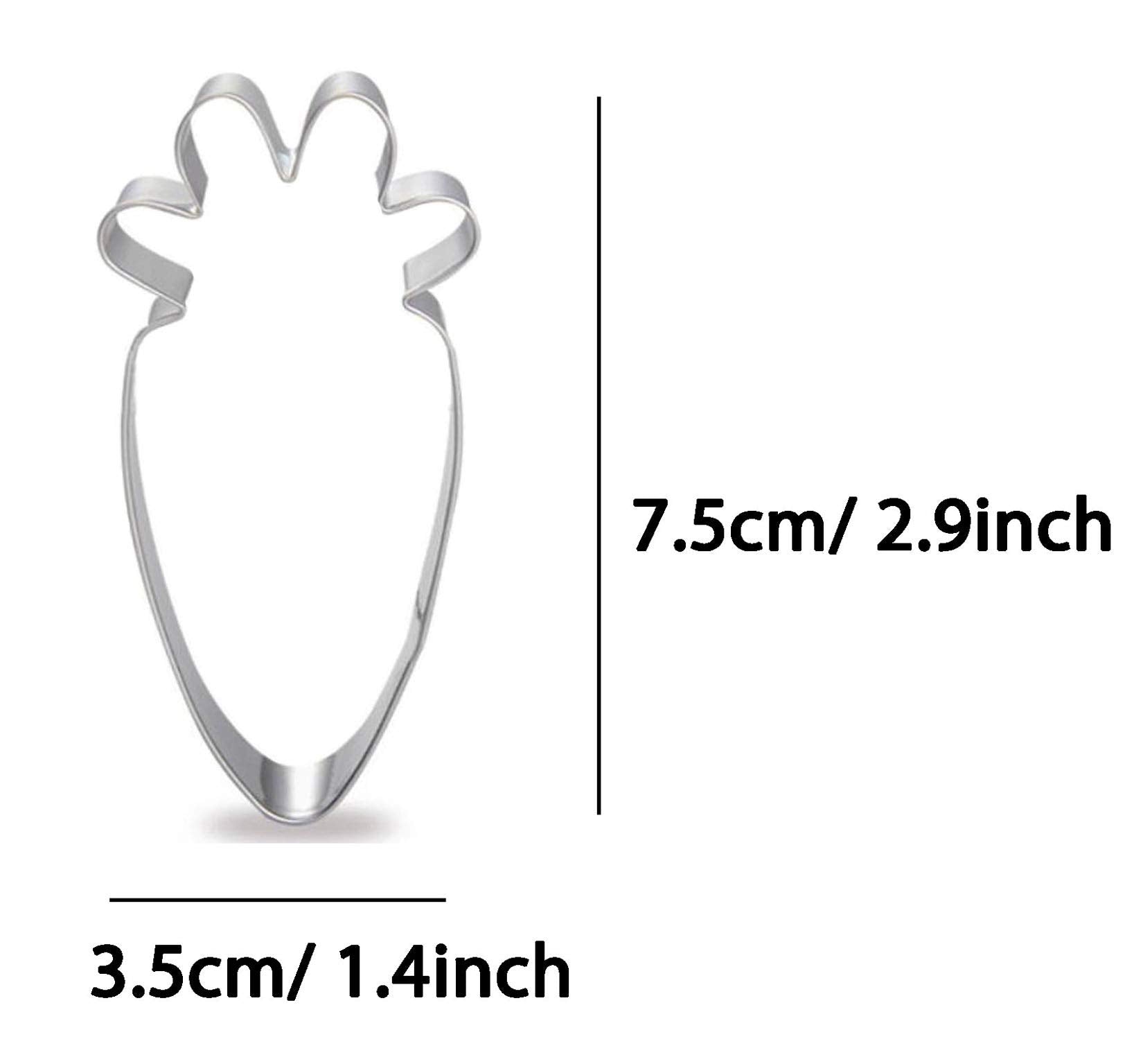 Wjsyshop Carrot Cookie Cutter Stainless Steel