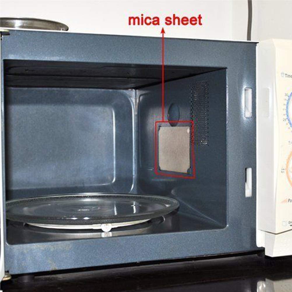 4 Pieces Waveguide Cover Mica Plates Sheets Microwave Oven Repairing Part 13 X 13 Cm With Scissor For Use Universal Microwave Ov