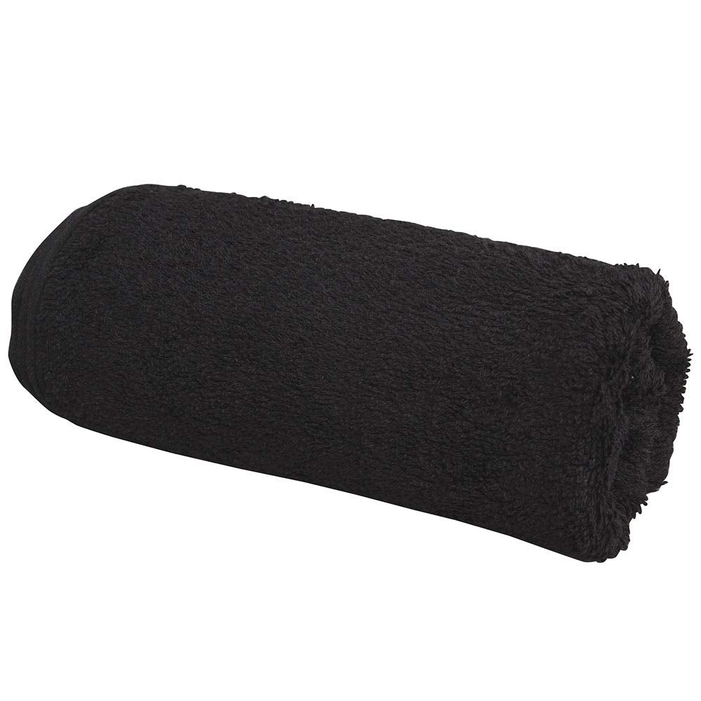 ForPro Premium 100% Cotton All-Purpose Towels, Black, Extra Soft Multi-Purpose Salon, Spa, Hotel, and Gym Towel, 16    W x 27