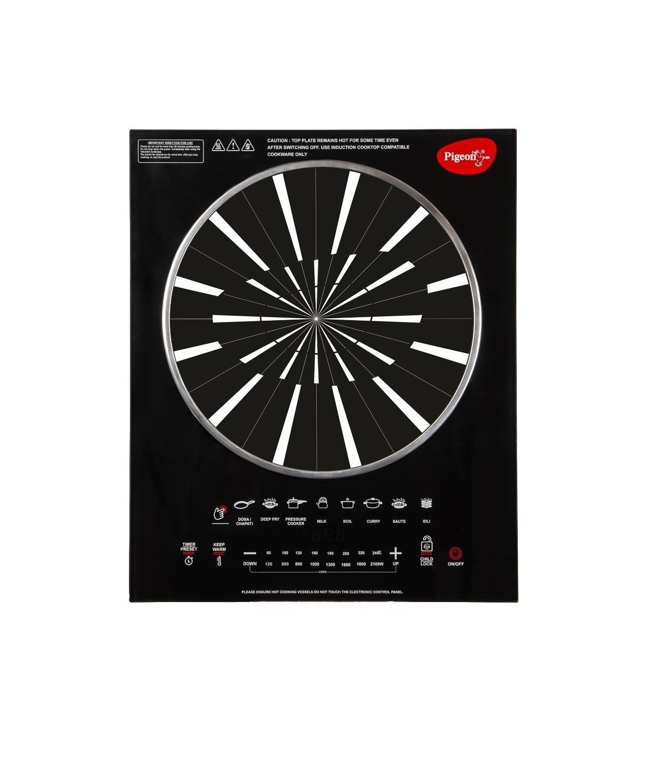 Pigeon By Stovekraft Rapido AntiSkid 2100Watt Induction Cooktop