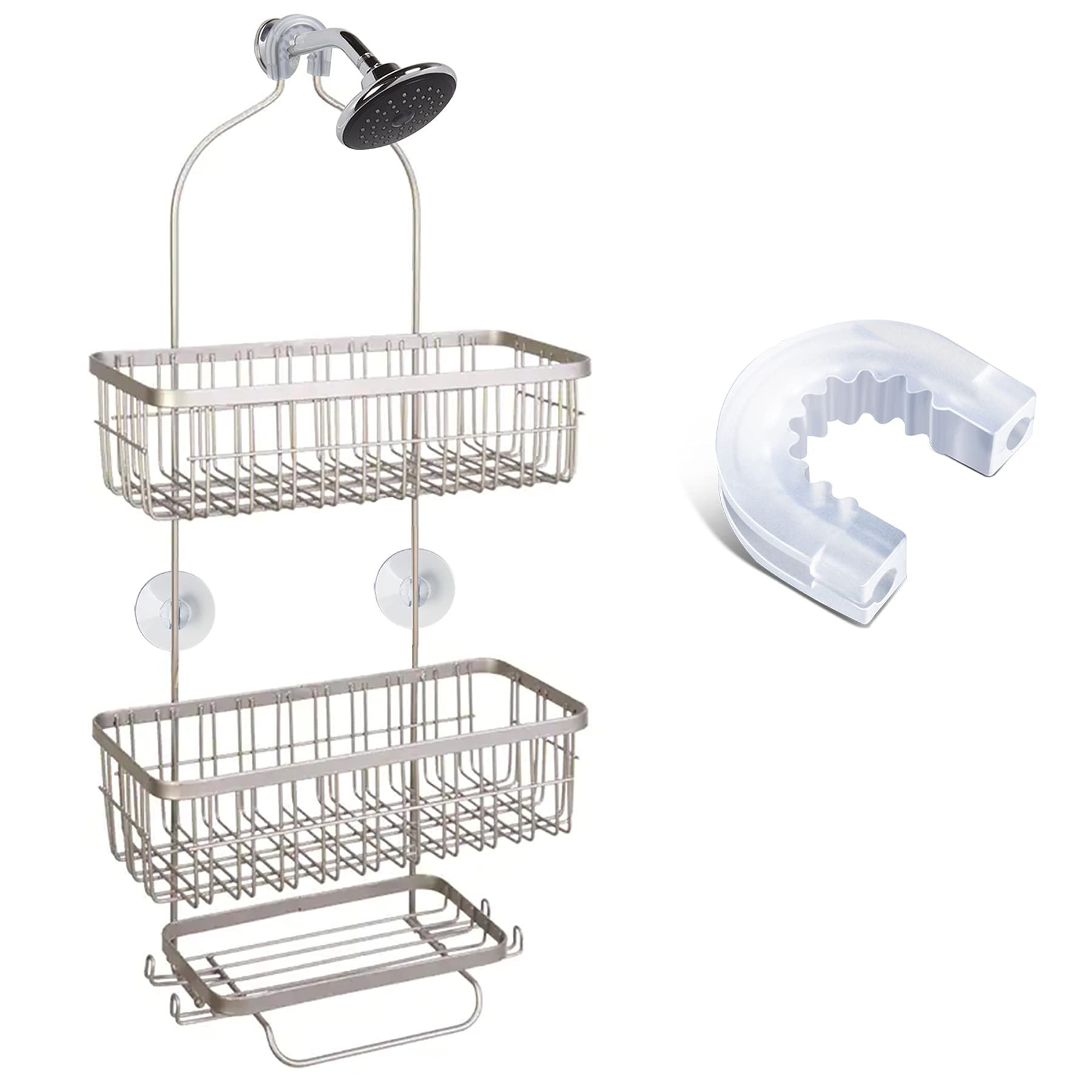 YeeBeny Bathroom Shower Caddy Connector Sucker with 2pcs Professional Strength Large Suction Cups  Easy to Attach  Replacement Suction Cups Compatible with Zenna Home  Simple Houseware  Multipurpose