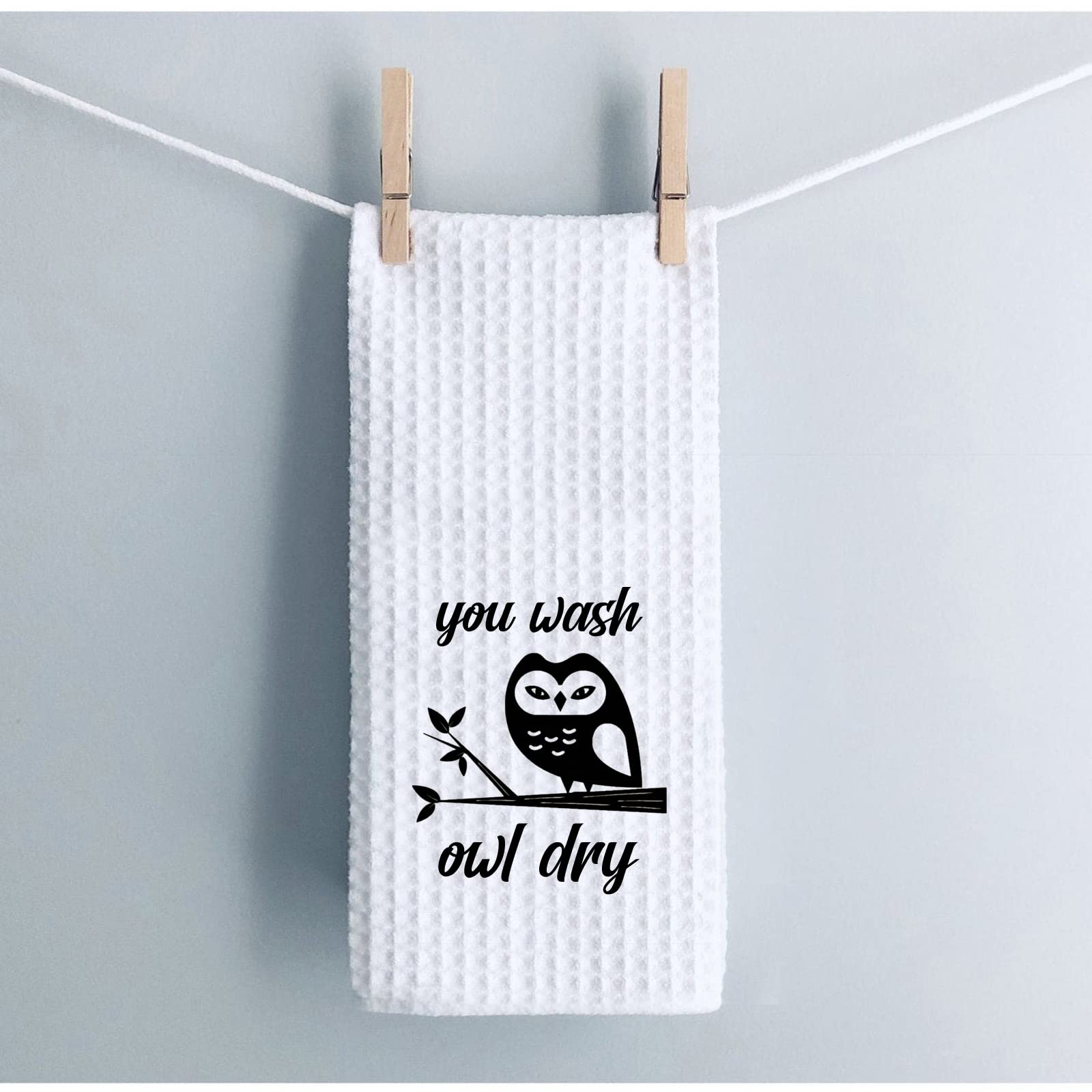 Wcgxko Owl Lover Gift Owl Kitchen Decor Housewarming Gift You Wash Owl Dry Dish Towel Kitchen Towels Tea Towel (You Wash Owl Dry