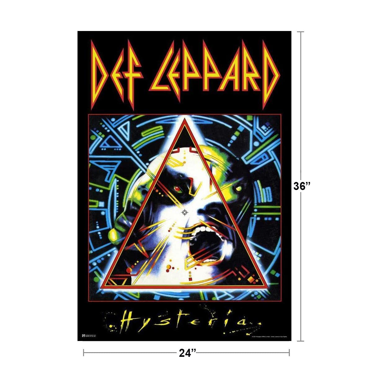Def Leppard Hysteria Album Cover Heavy Metal Music Merchandise Retro Vintage 80S Aesthetic Rock Roll Band Cool Wall Art Print Po