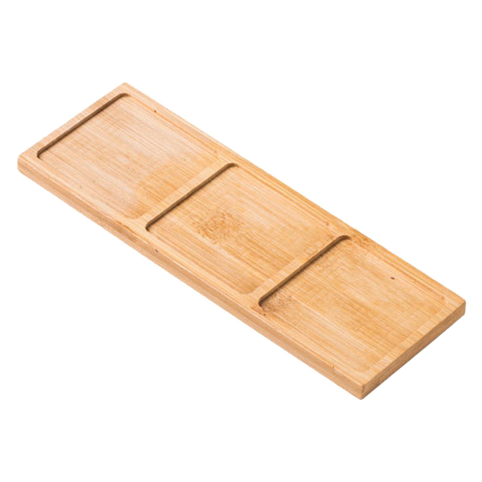 The Style Sutra Wooden Bathroom Tray Vanity Plate Soap Dispenser Tray Soap Holder For Home Rectangle B
