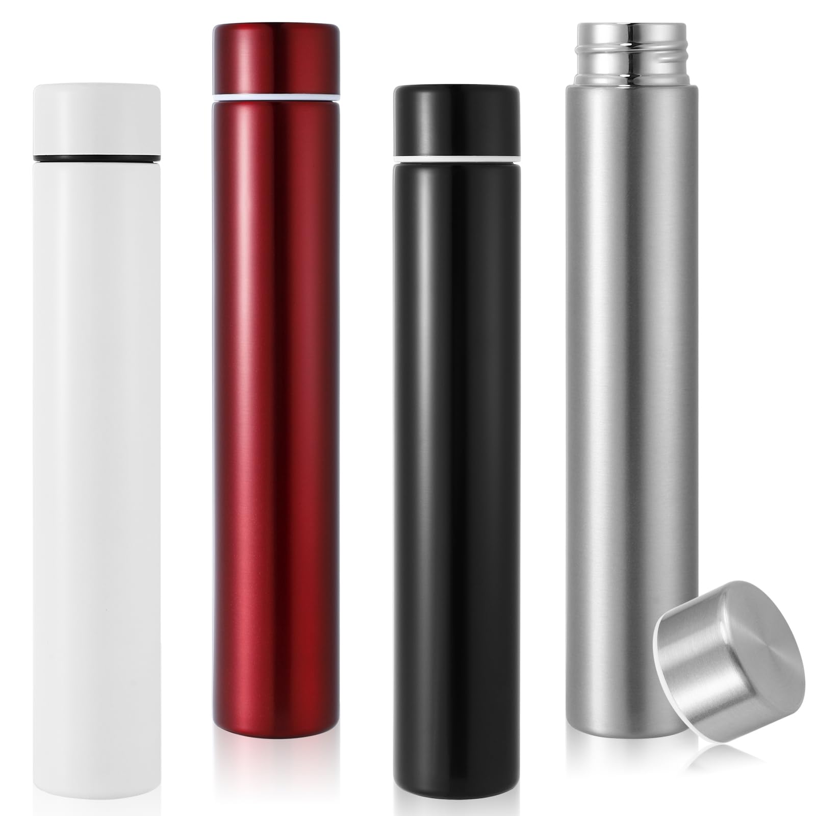 PUREZON Insulated Water Bottle, 4 Pack, 8.8 Oz