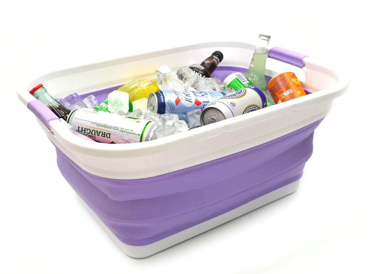 SAMMART 41L (10.8 gallon) Collapsible Plastic Laundry Basket-Foldable Pop Up Storage Container/Organizer-Portable Washing Tub-Sp