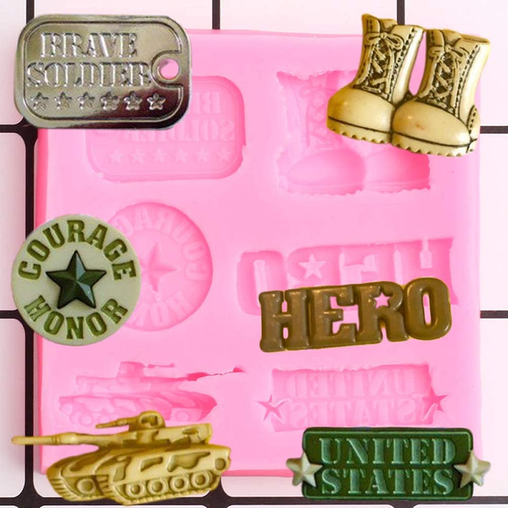 Cestony Mini Soldier Hero Army Tank Silicone Molds For Diy Cake Fondant Biscuit Cookies Soap Sugar Pudding Chocolate Hard Candie