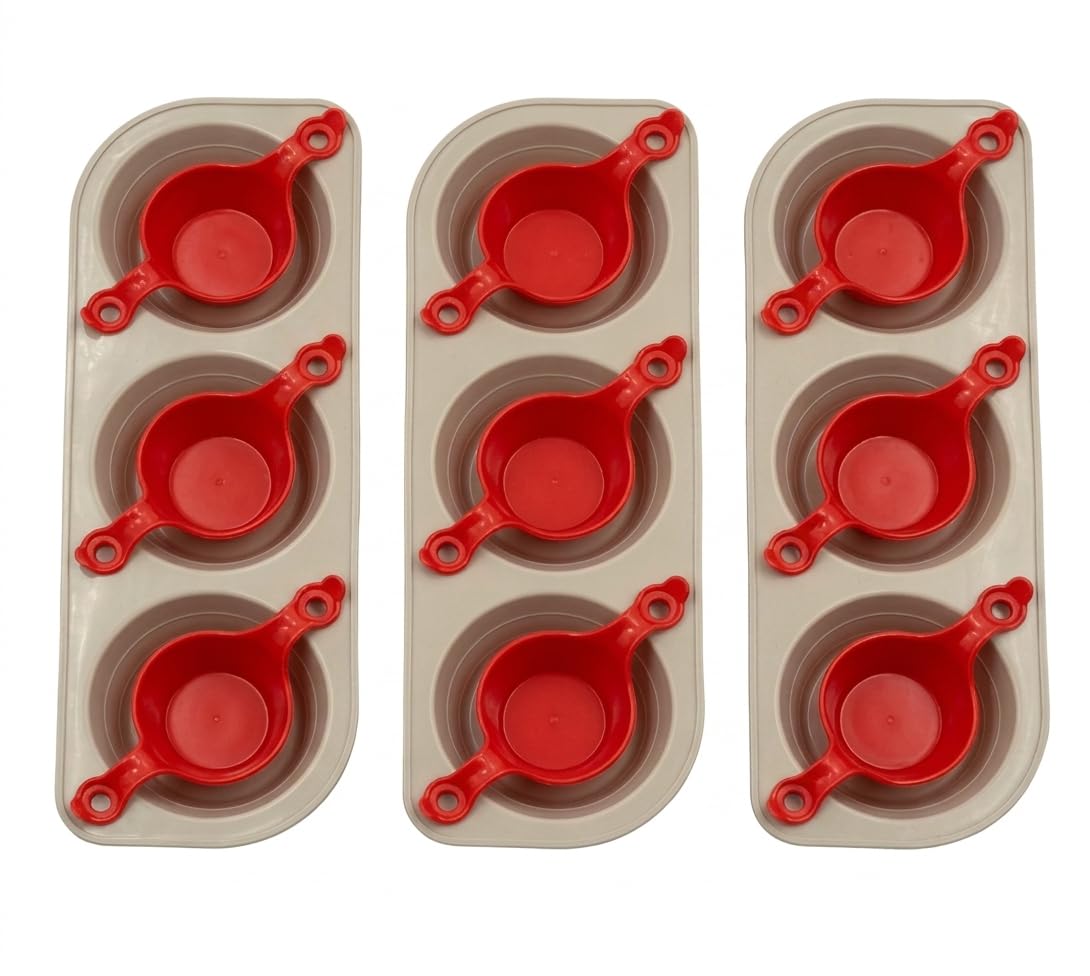 PocketPans Fillable Personal Deep Dish Pizza & Pie Pan  Silicone Baking Mold with Inserts, Makes 9 Mini Pizzas, Pot Pies & Hand
