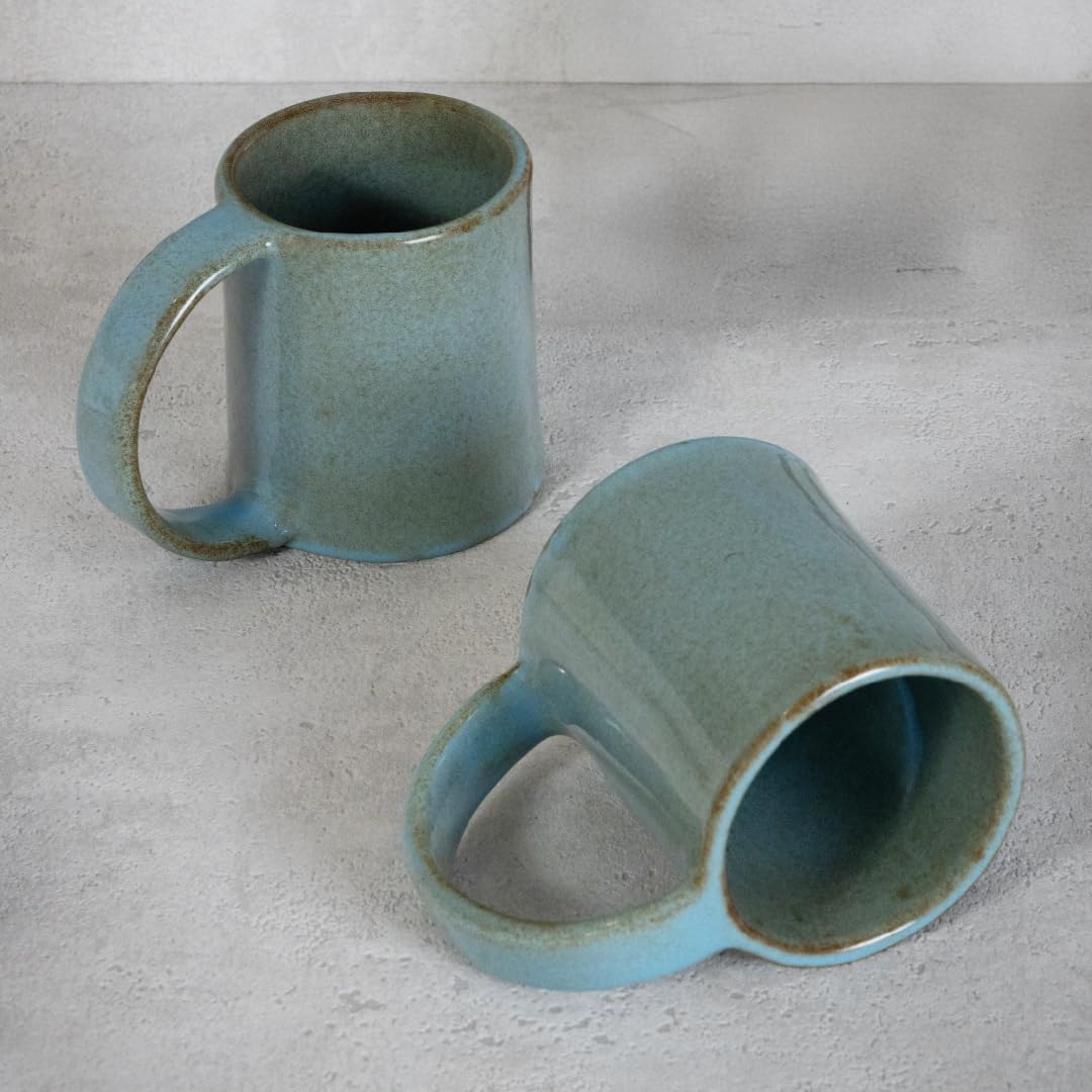 CRAA by YFL Home Terra Coffee Mug Set of 2 | MicrowaveSafe Ceramic Coffee Mugs for Gift | Perfect for Tea, Coffee, Milk & Cappu