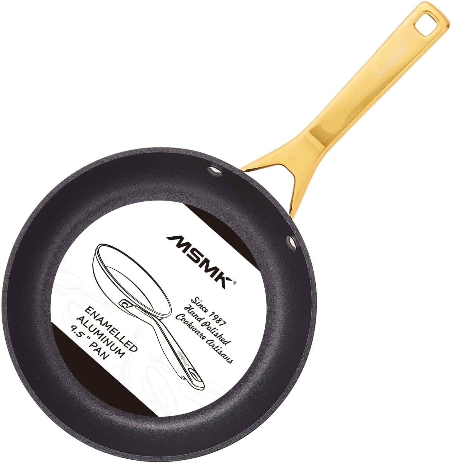 Msmk 8 Inch Black Enamel Frying Pan