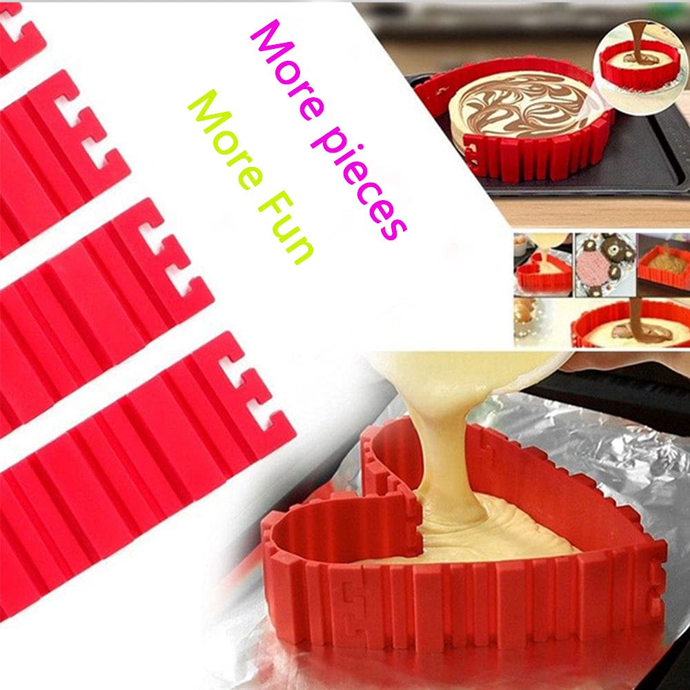 12 Pcs Silicone Cake Mold Magic Diy Bake Snakes Mould Shape Tools For Various Dessert,Design Your Cakes In Any Shape