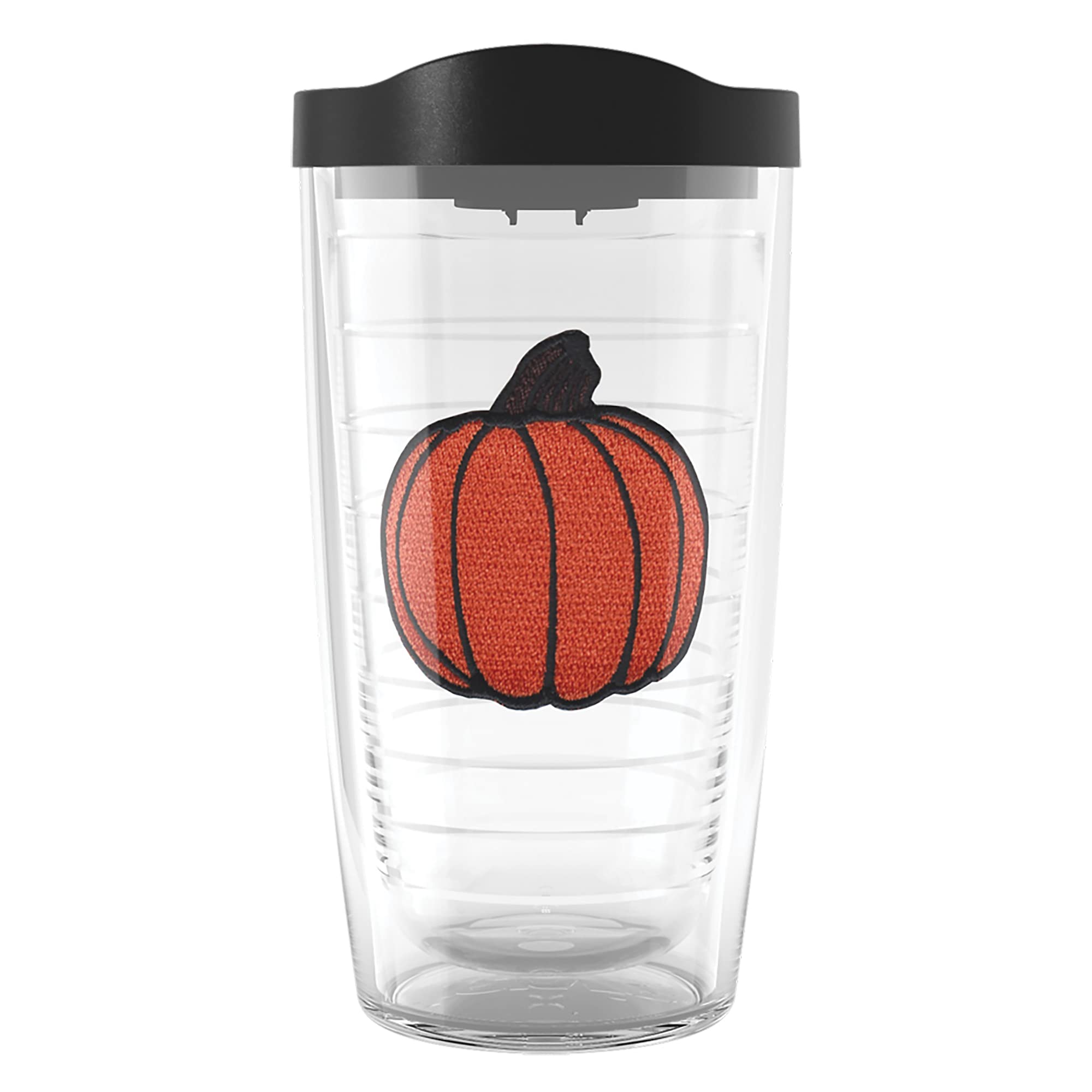 Tervis Plump Pumpkin Made in USA Double Walled Insulated Tumbler Travel Cup Keeps Drinks Cold & Hot, 16oz, Classic
