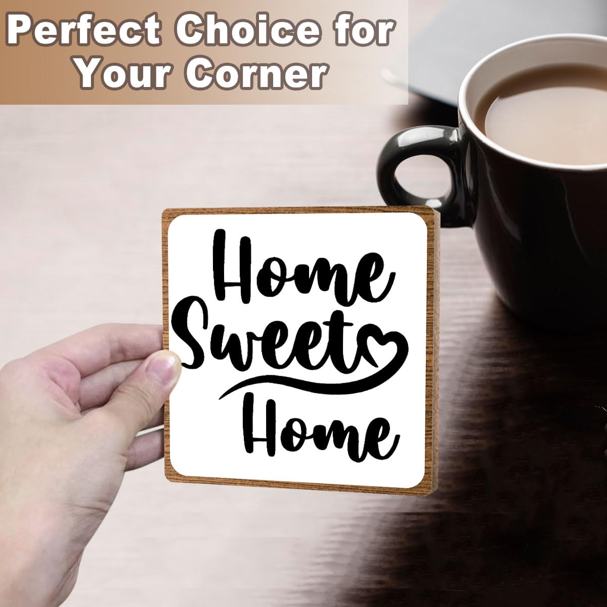 Toerifer Funny Home Decor, Home Sweet Home Sign, Cute Home Gifts for Women Men, Housewarming Gifts for Family, Wooden Plaque for