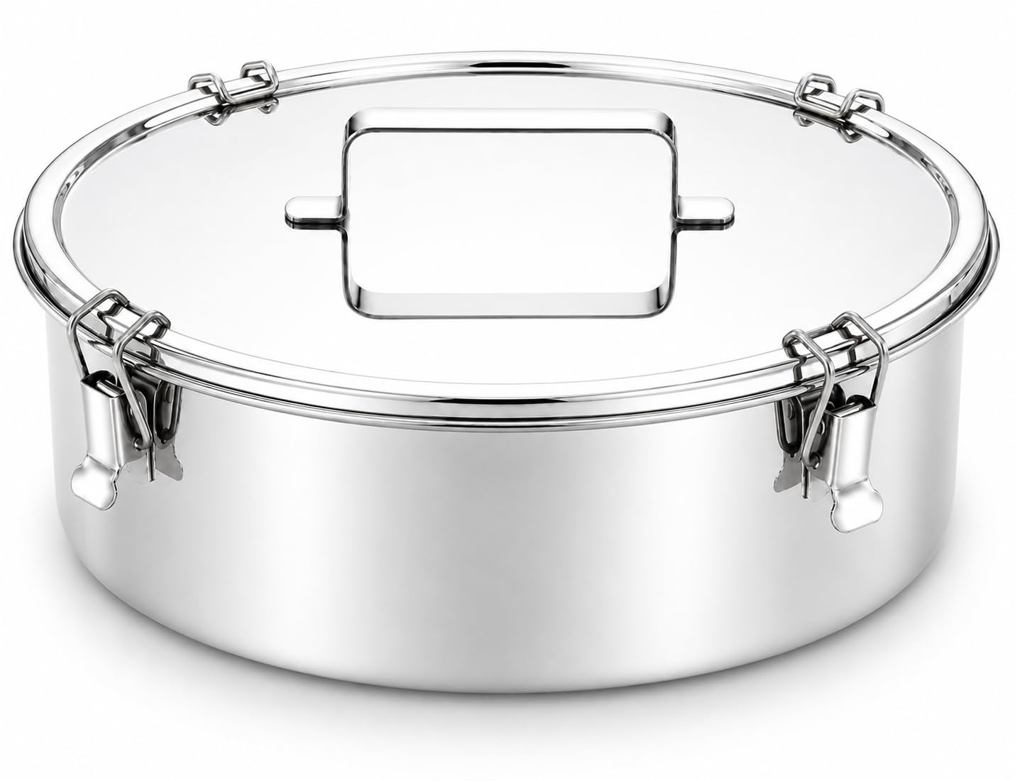 EasyShopForEveryone Extra Large Stainless Steel Flanera with Lid, 11.25 Inch 125 fl oz Flan Mold, Molde Para Flan for Family-Siz