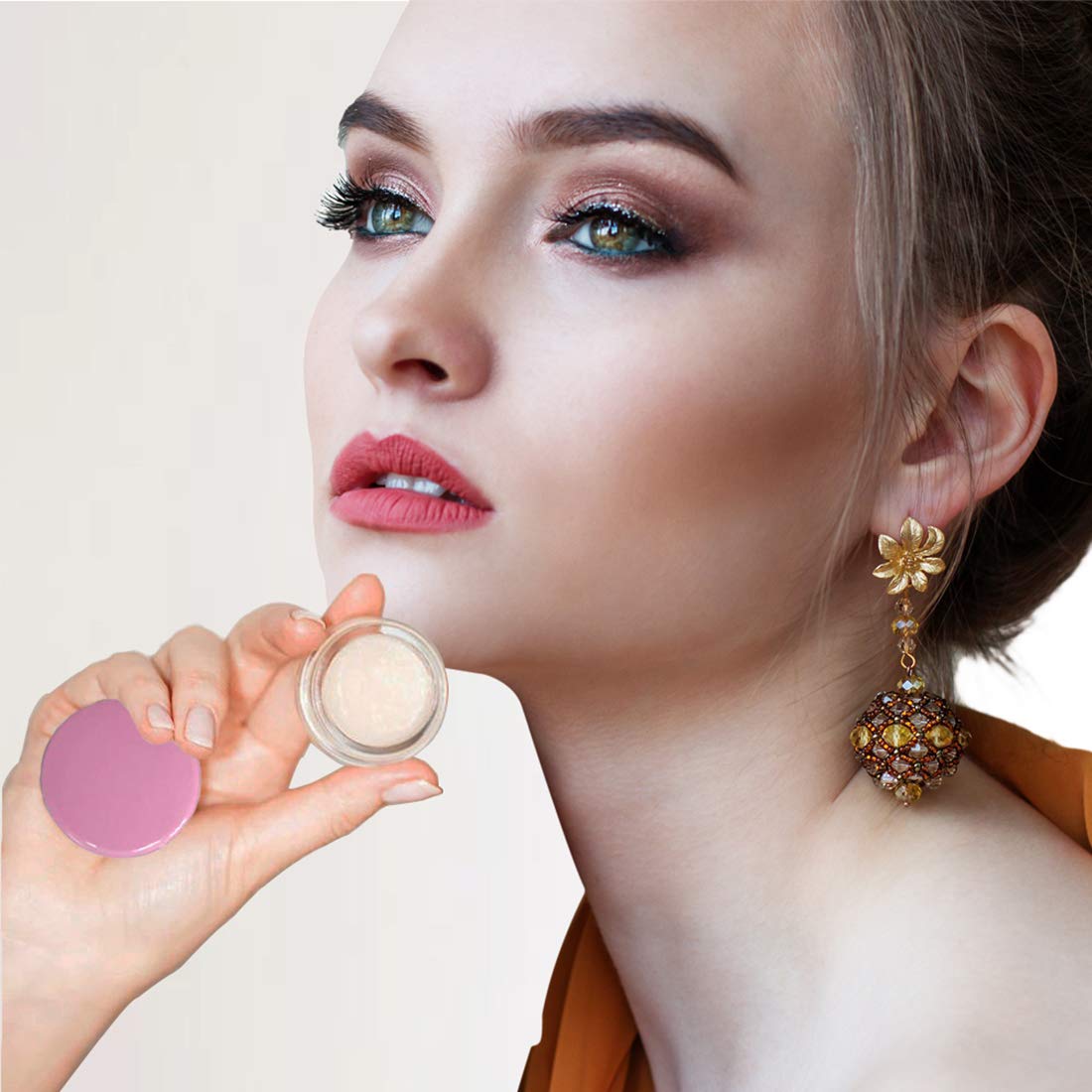 Zejia 10Pcs Small Travel Containers, Pink Sample Containers With Screw Lids, 5 Size 3/5/10/15/20 Gram Sample Jars With 12Pcs Lab