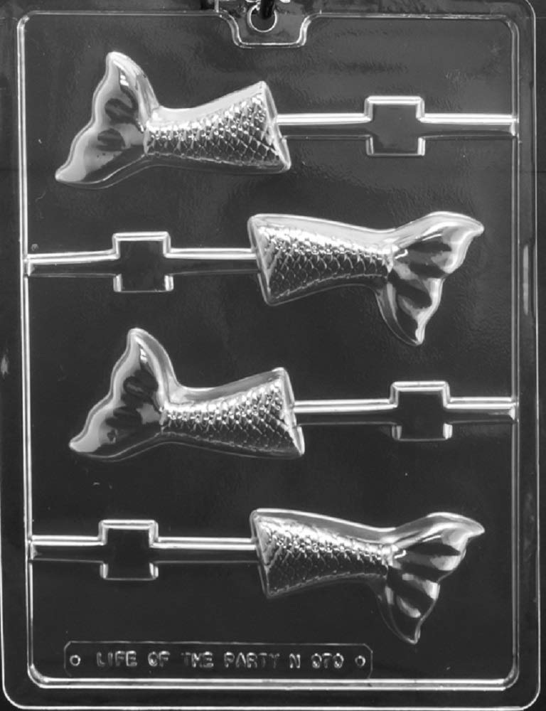 Grandmama'S Goodies N070 Mermaid Tail Lollipop Lolly Chocolate Candy Soap Mold With Exclusive Molding Instructions