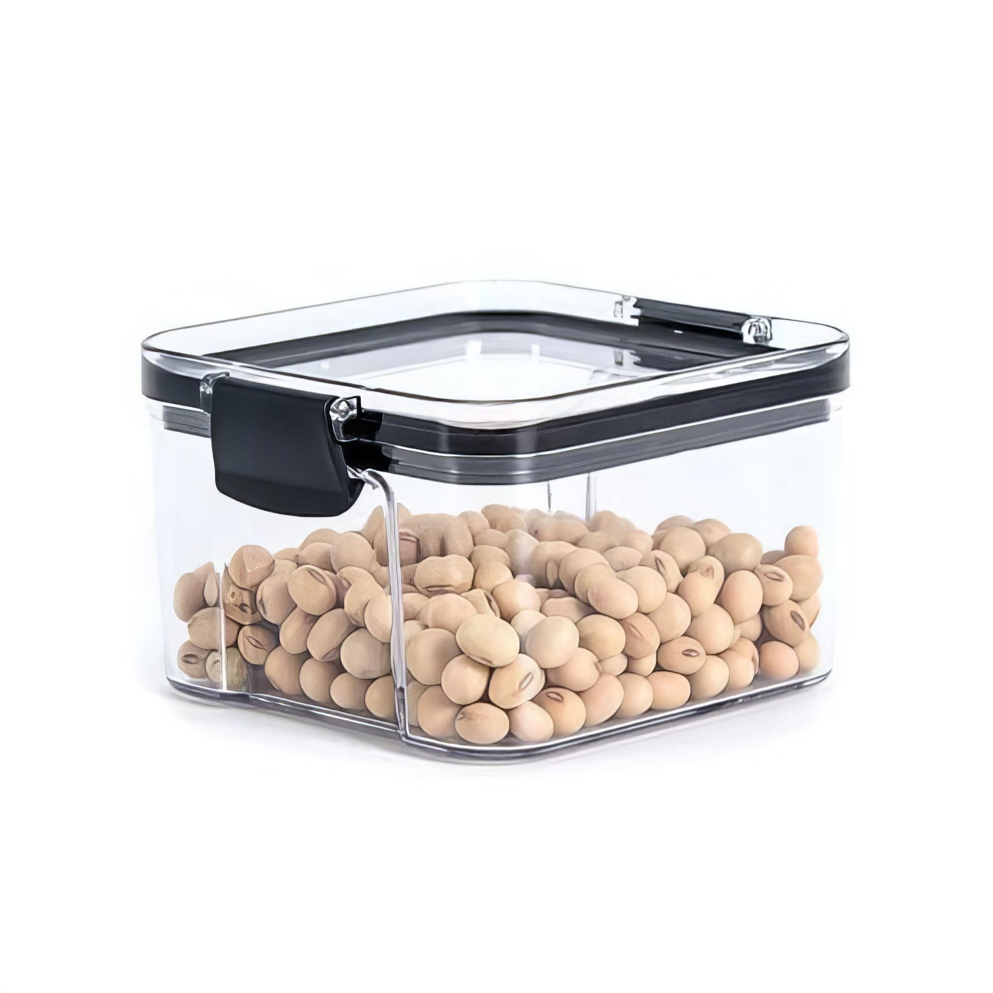 Kwer 400Ml Air Tight Container Set For Home Kitchen Items Storage Containers Set Food Containers (Plastic, Pack Of 12), Black