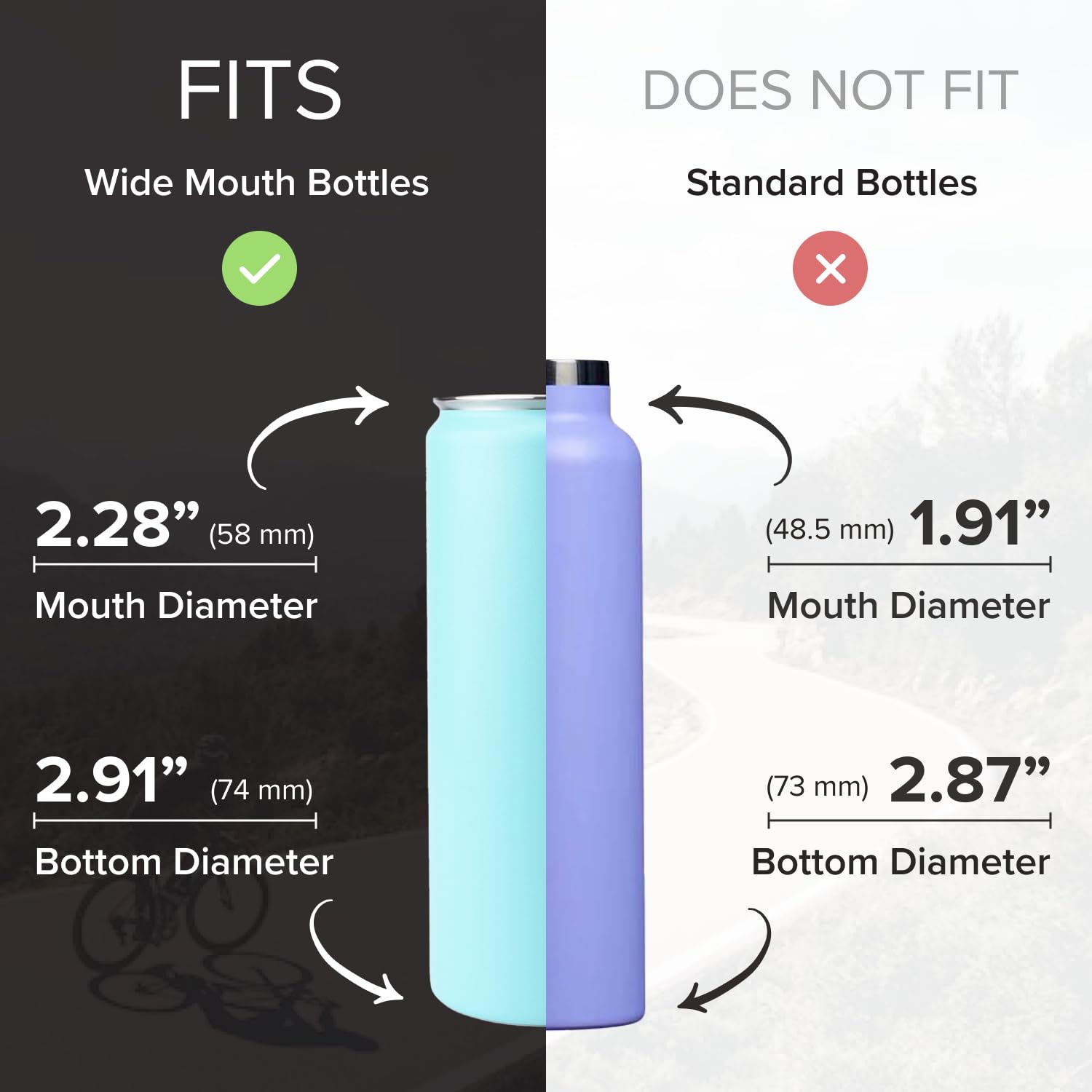 Travel Kuppe Wide Mouth Sip Lid Replacement For Hot & Cold Beverages | Use As A Hydro Flask Wide Mouth Lid & Hydroflask Sip Lid