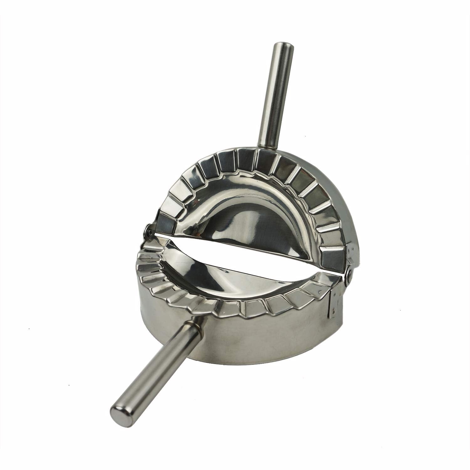 Proshopping Stainless Steel Dumpling Maker, X-Large 5'' Goya Empanada Press Mold, Ravioli Mould Crimper, Wraper Dough Cutter - F