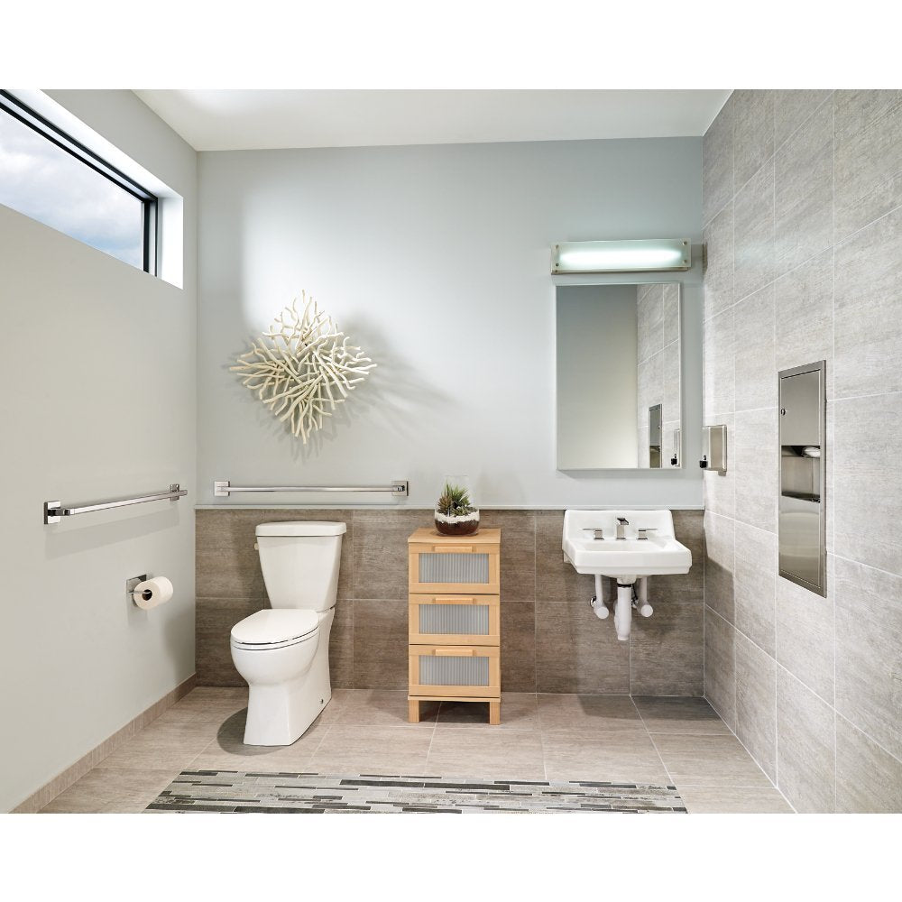 Delta Faucet 41936 Modern Angular Decorative Ada 36 In. X 1.25 In. Grab Bar, Chrome