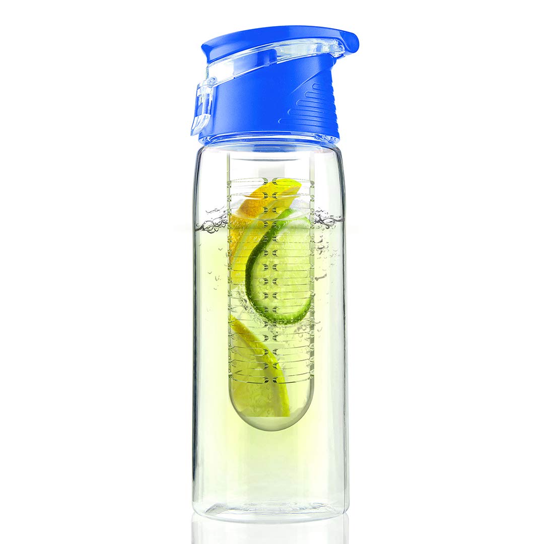 Asobu Flavor It Infuser Water Bottle Pure Fruit Flavour 2 Go, Blue,20 Oz