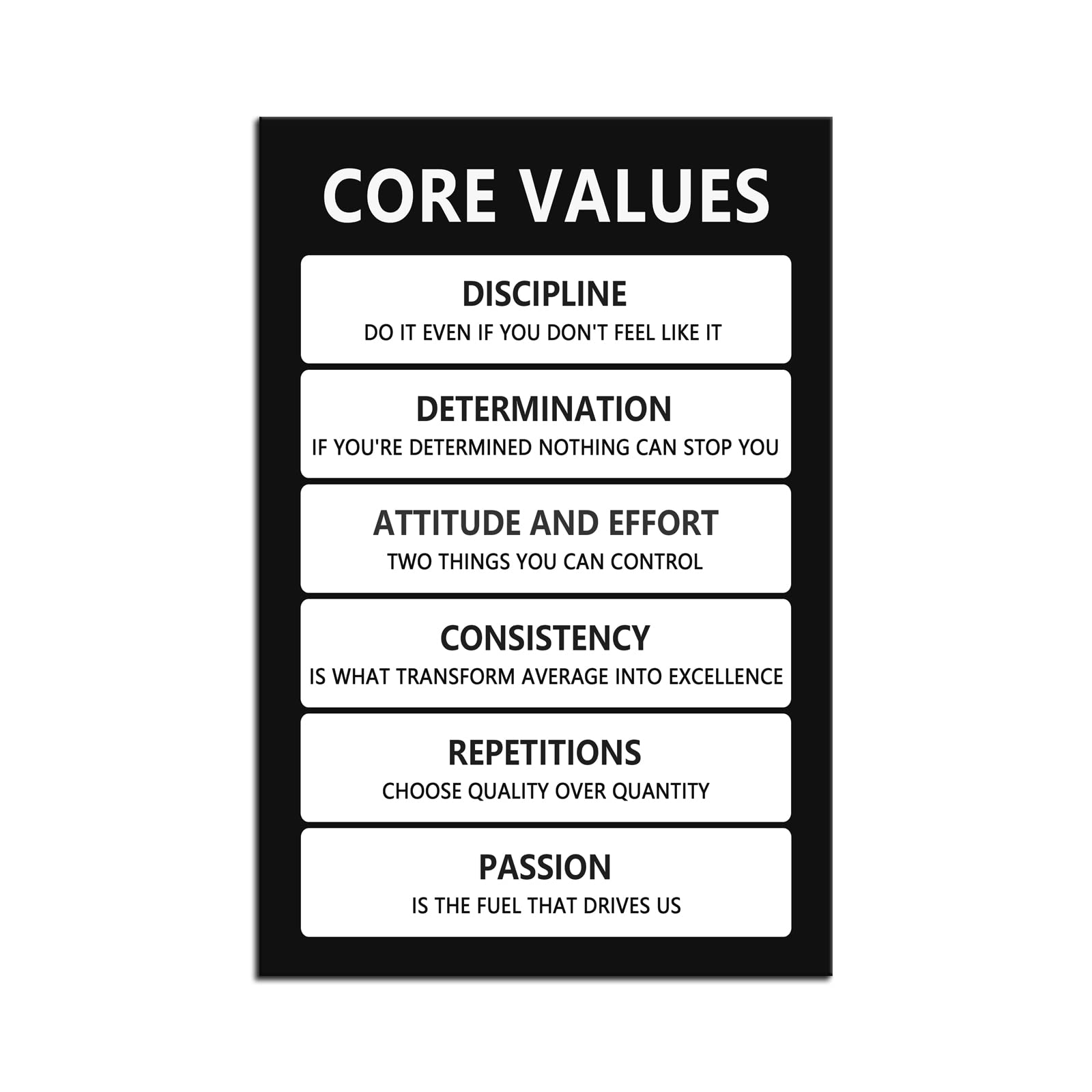 Core Values Motivational Wall Art Inspirational Poster Inspiring Canvas Prints Artwork For Office Living Room Modern Home Decor