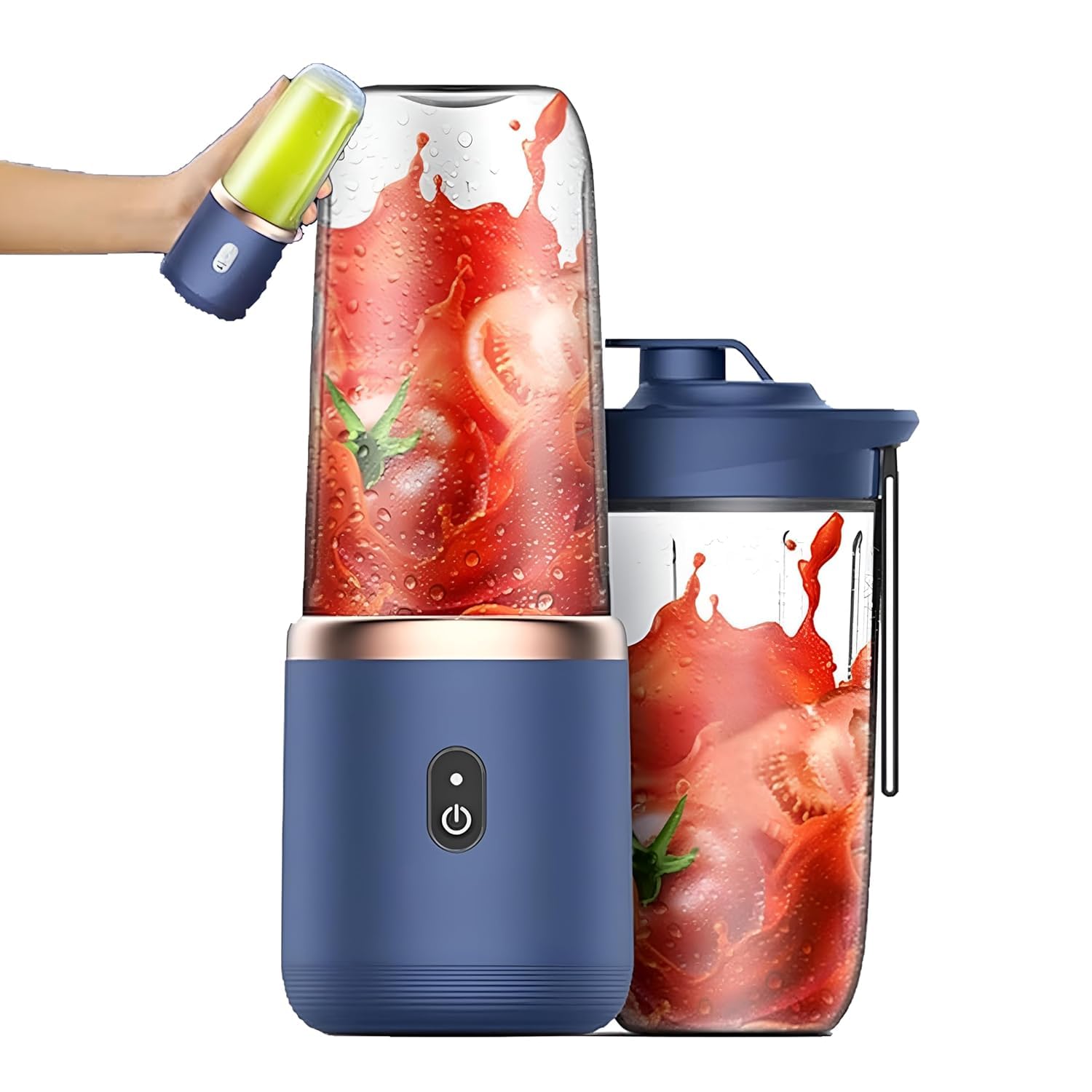 Xapiaxa Portable Electric Blender & Juicer - Usb Rechargeable Personal Smoothie Maker With 6 Blades, 3 Speed Settings, 1500Mah B