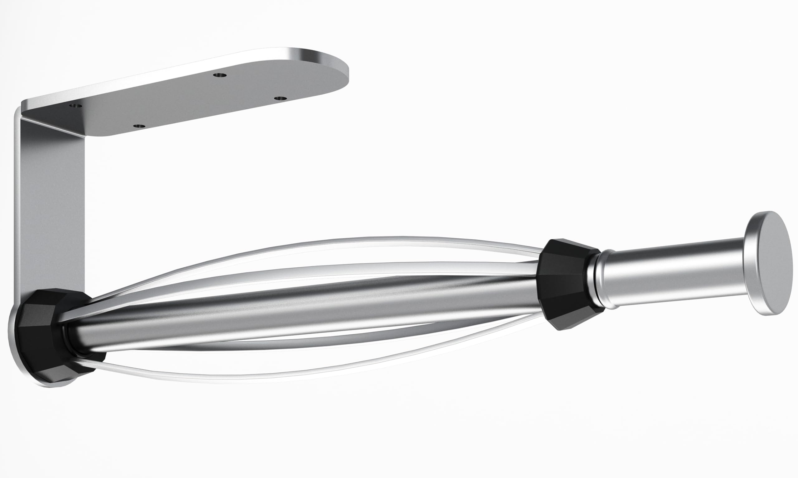 Fixwal Paper Towel Holder Under Cabinet, Single Hand Operable Wall Mount Paper Towel Holder With Damping Effect, Bend-Resistant,